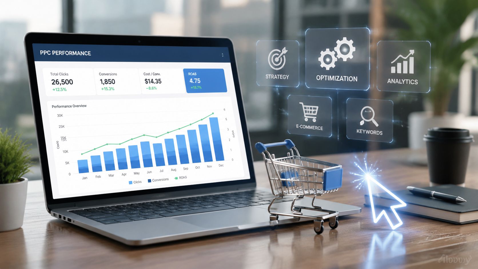 Ecommerce Ppc Services Performance Dashboard