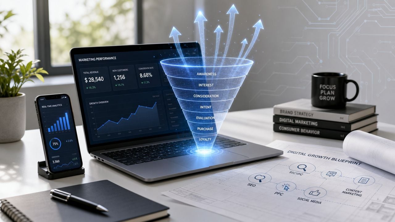 Saas Customer Acquisition Digital Funnel